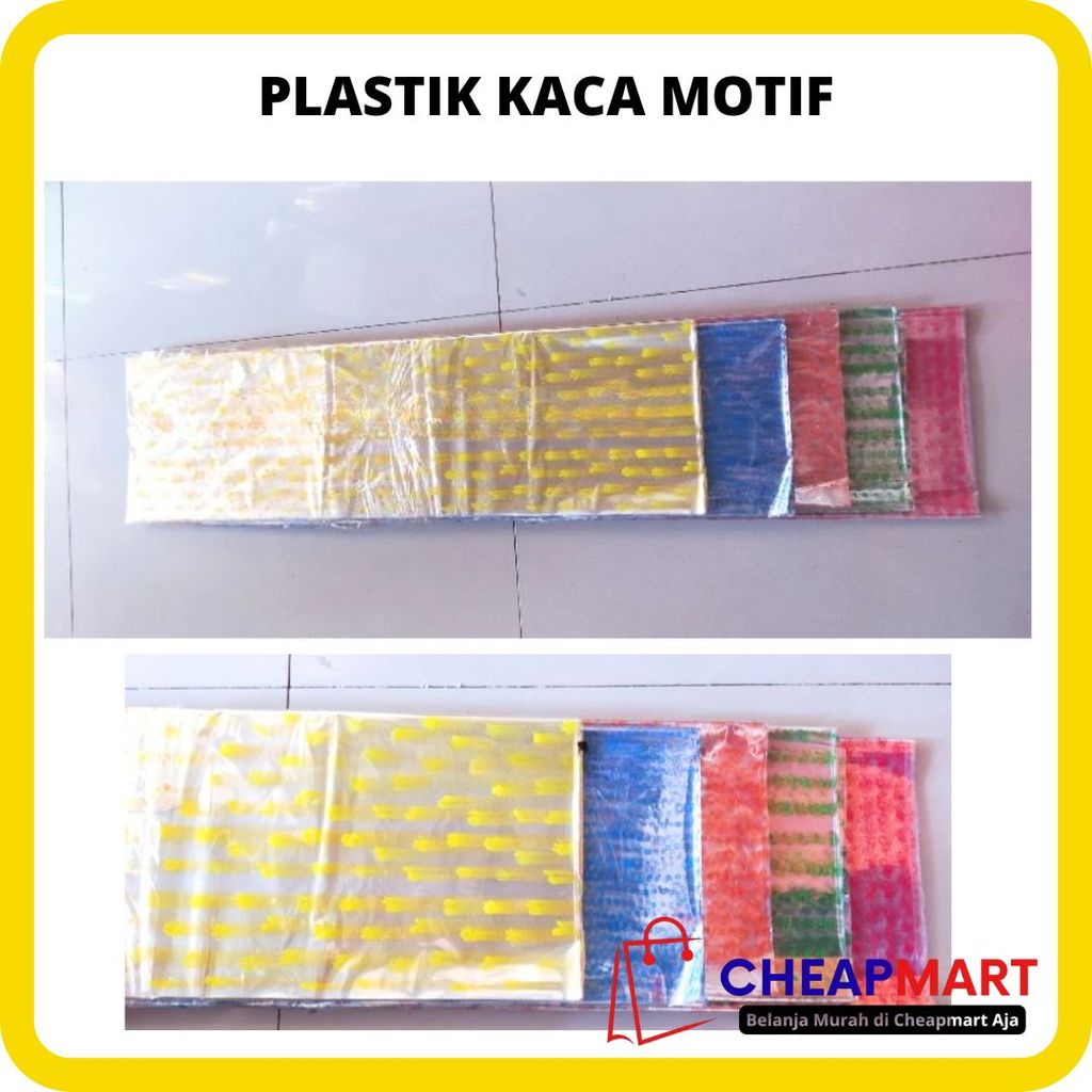 Plastik kado kaca bening motif ukuran 70x80 cm isi 50 pcs plastik parcel kado lamaran KADO JUMBO