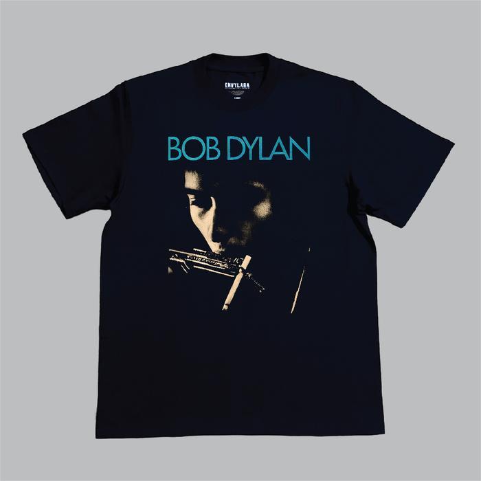 (COD) Bob Dylan T-shirt Heavyweight Cotton 16s Kaos Band Bootleg Frontrows - M