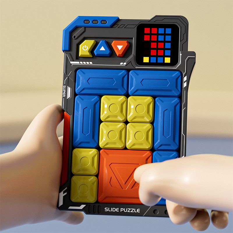 Huarong Road Magnetic Suction Block Sliding Puzzle 500+ Challenges Children'S Educational Interactive Toys Handheld Board Game