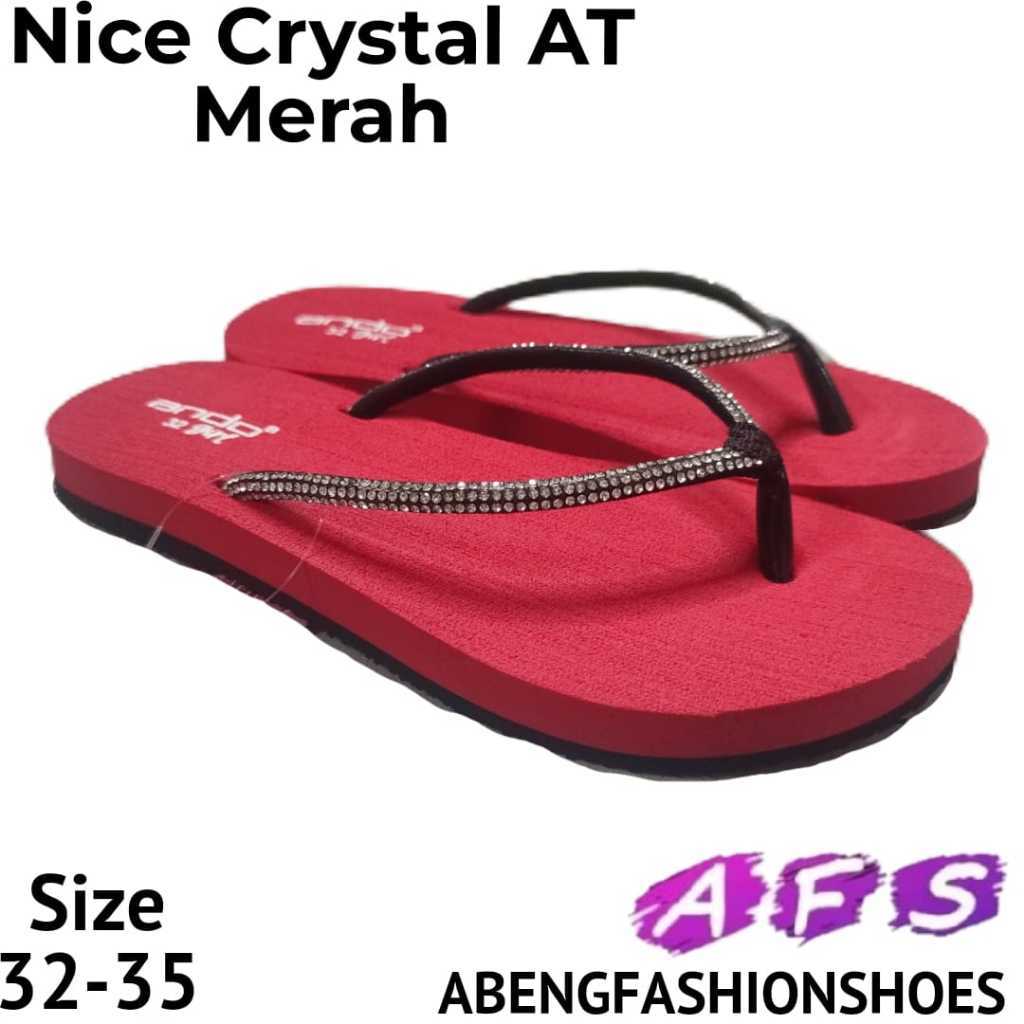Ando Nice Crystal Sandal Jepit Anak Tanggung Ukuran 32-35 I Sandal Jepit I Sandal Rumah I Sandal Kar