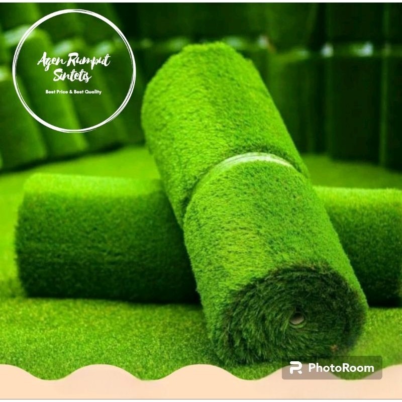 KARPET RUMPUT SINTETIS 1 ROLL UKURAN 2X8,5 METER TIPE SWISS TEBAL 3 CM