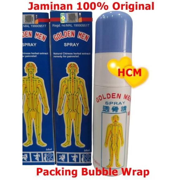 Minyak Gosok Golden Men Spray Original Import 64ml