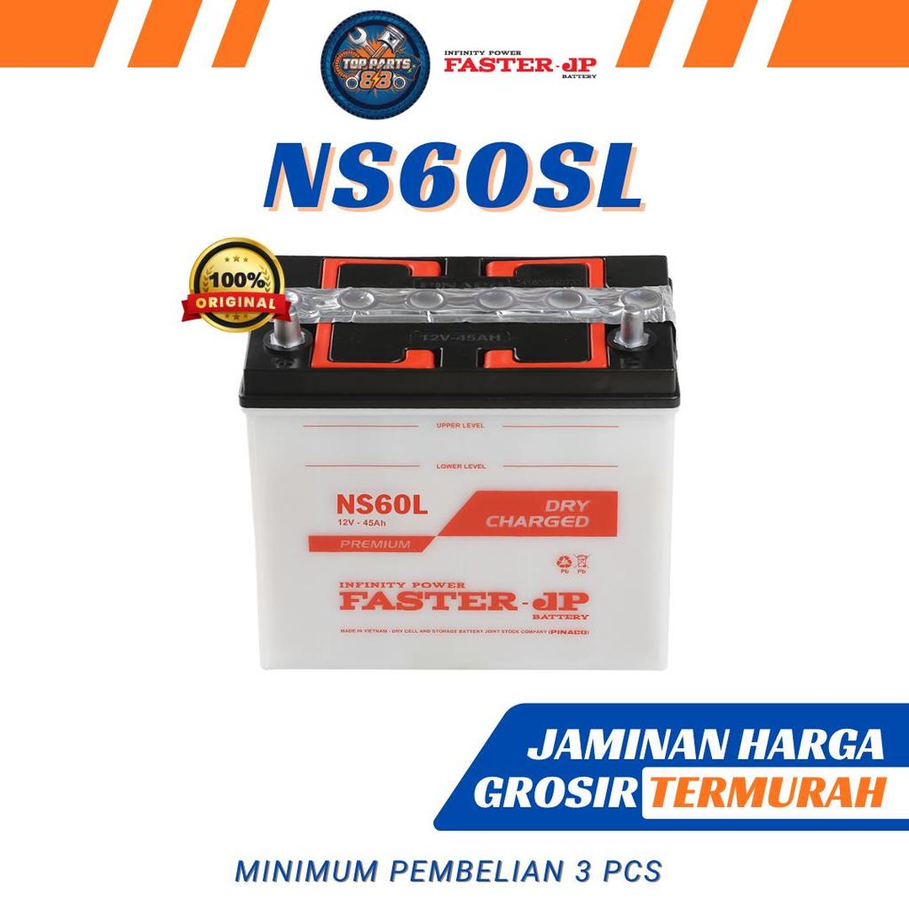 Faster JP Aki Mobil NS60LS 12V 45Ah Aki Basah