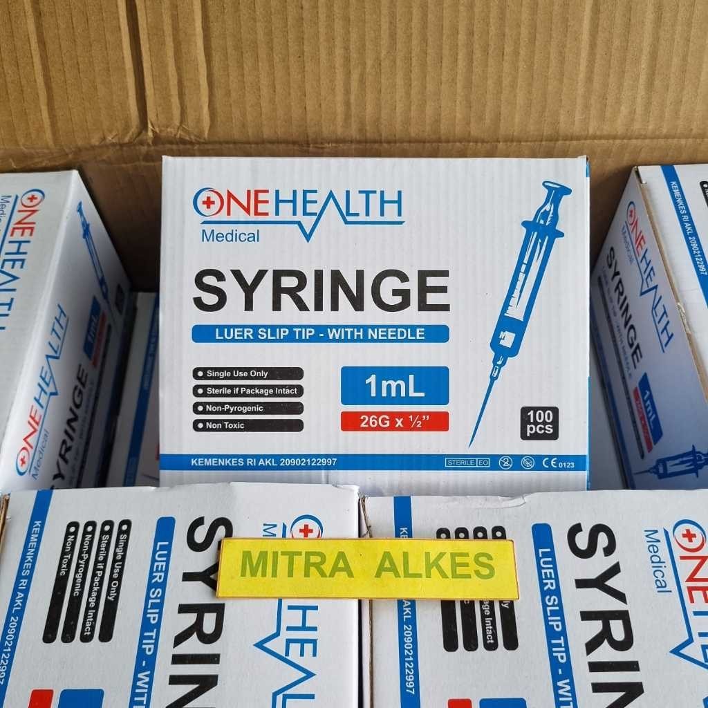 Syringe 1cc ONEHEALTH. Spuit 1 cc 1ml ONE HEALTH. 1 ml OneHealt - OH