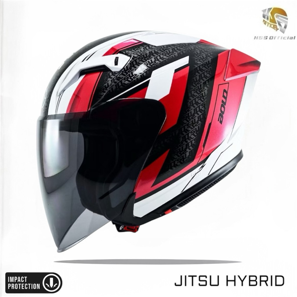 HELM HALF FACE JITSU HYBRID CARBON TERBARU MOTORCYLE