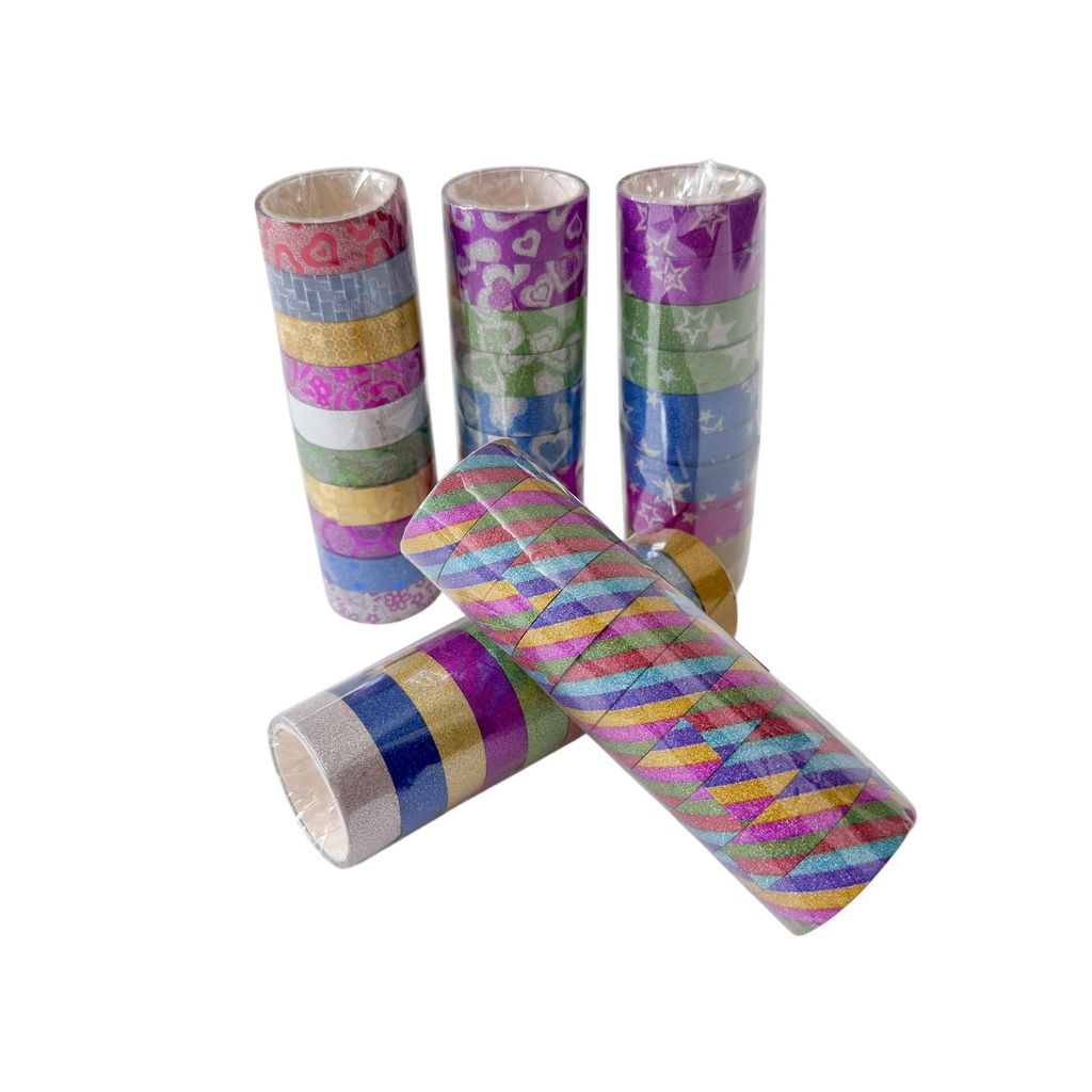 ISOLASI GLITTER WARNA WARNI / ISOLASI GLITTER MOTIF CANTIK