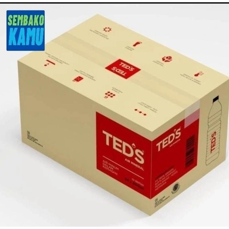 Air Mineral Teds 600 ml - 1 Dus Isi 24 pcs