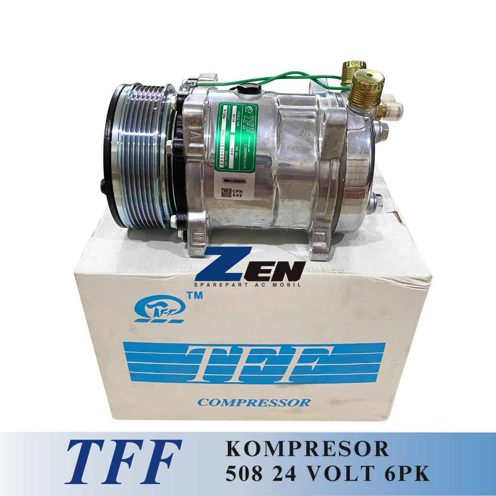COMPRESSOR KOMPRESOR AC SANDEN 508 24 VOLT 6PK UNIVERSAL TFF