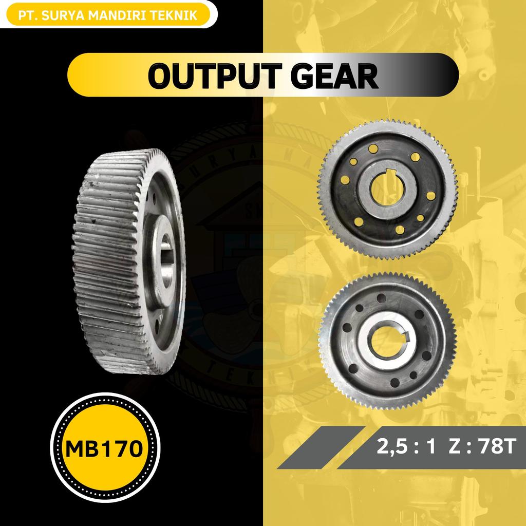 MB170 DRIVEN GEAR/OUTPUT GEAR 2.5:1 Z:78T JPT MB170-03-002/2.5