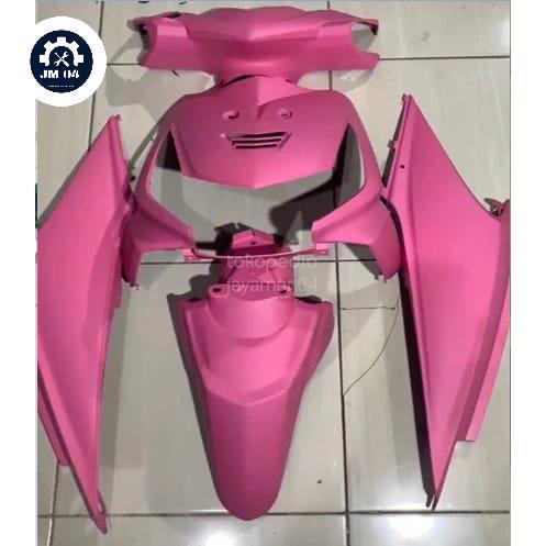 Cover body full halus motor honda beat karbu lama 2008-2012 warna pink doff