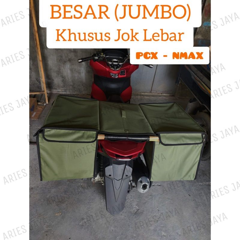 Tas motor NMAX PCX Tas Obrok NMAX PCX Tas Kurir NMAX PCX Besar Jumbo Super Jumbo