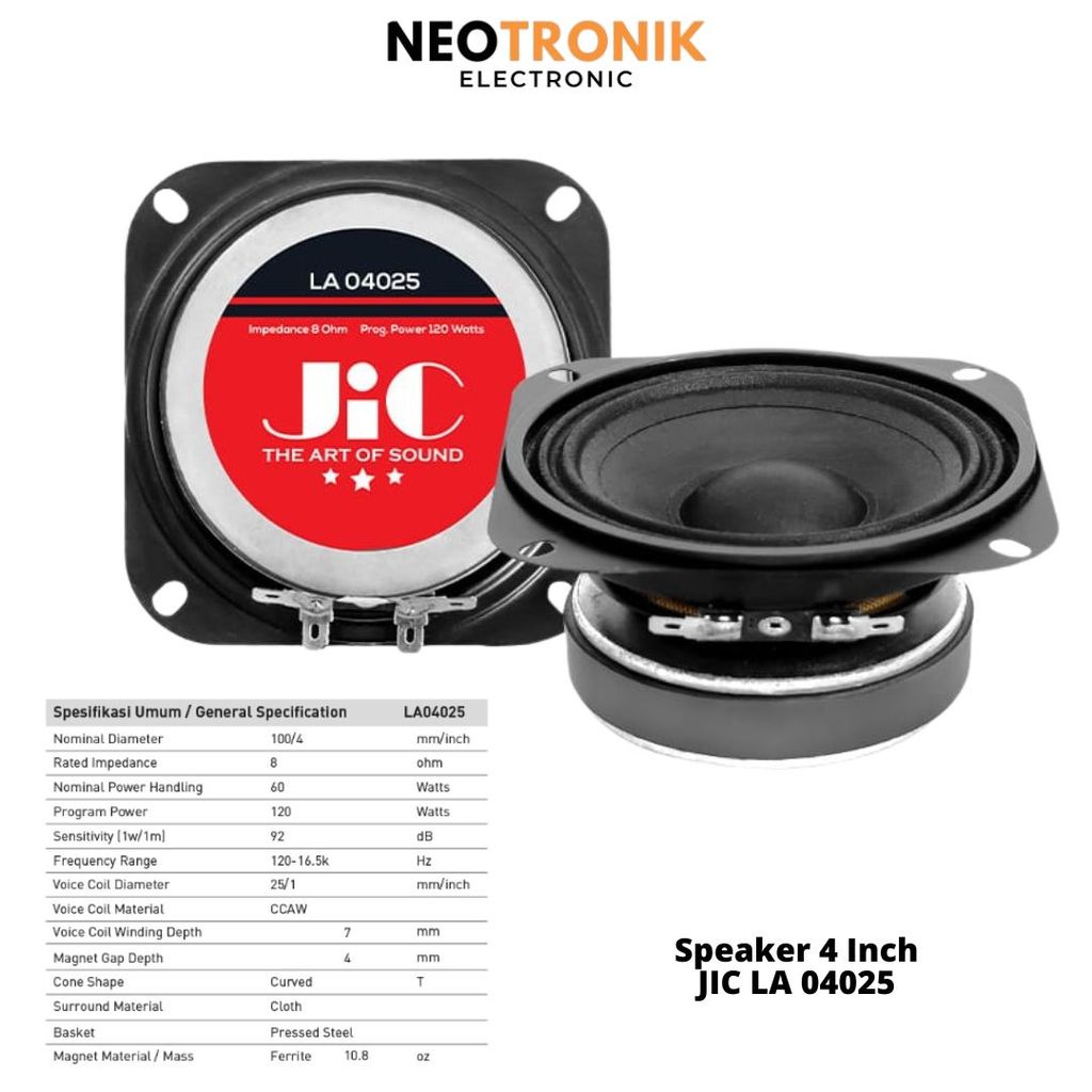 SPEAKER 4INCH JIC LA04025 PACKING BUBBLEWRAP