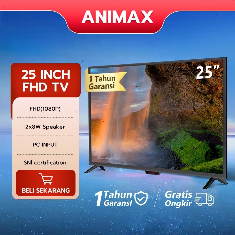 ANIMAX TV LED Digital 24 inch TV LED 21 inch 21/22/24/25/27/30 inch Digital TV LED Garansi 1 tahun