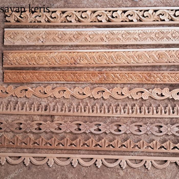 Macam macam model Lis ukiran kayu jati TPK SY13