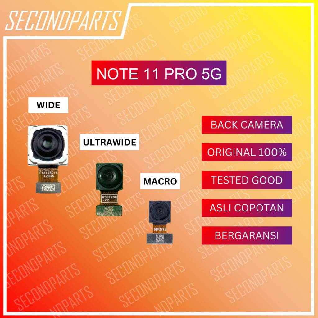 KAMERA BELAKANG BACK CAMERA REDMI NOTE 11 PRO 5G ORIGINAL COPOTAN
