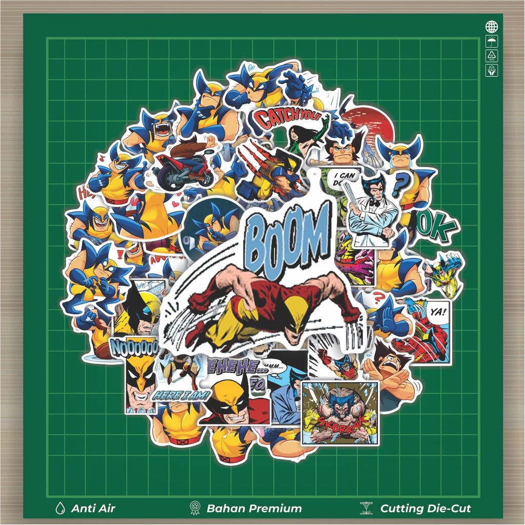HOT 50 PCS Stiker WOLVERINE COLLECTION Stiker Fashion Cars Decal Dingin Kartu Album Custom Vinyl Ant