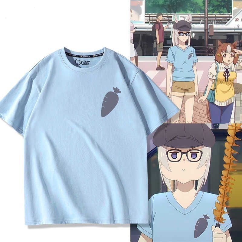 Kaos Baju Uma Musume Oguri Cap Cosplay Cotton T Shirt Anime Uma Musume