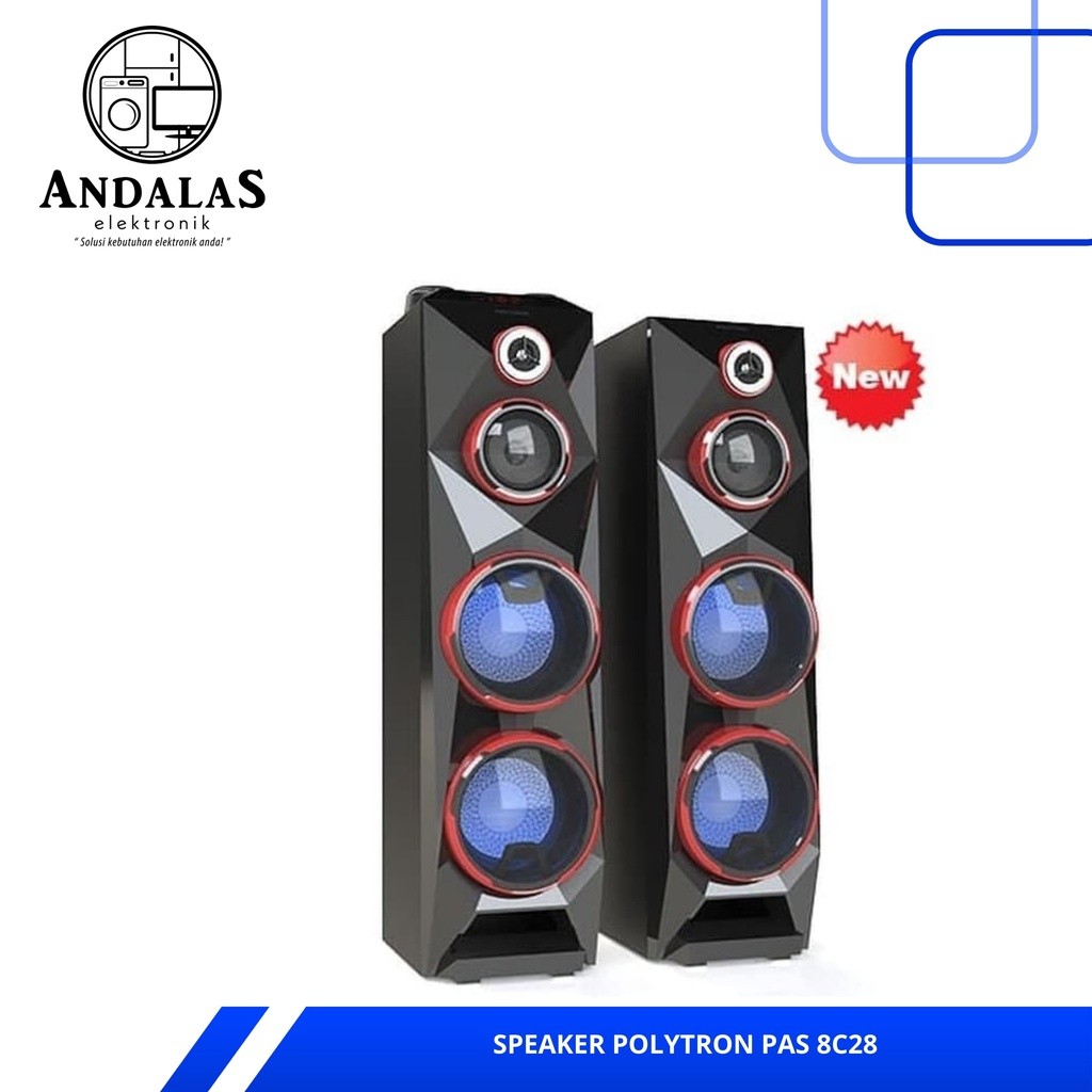 SPEAKER ACTIVE POLYTRON PAS8C28/ SPEAKER AKTIF POLYTRON PAS 8CF28 USB XBR BLUETOOTH