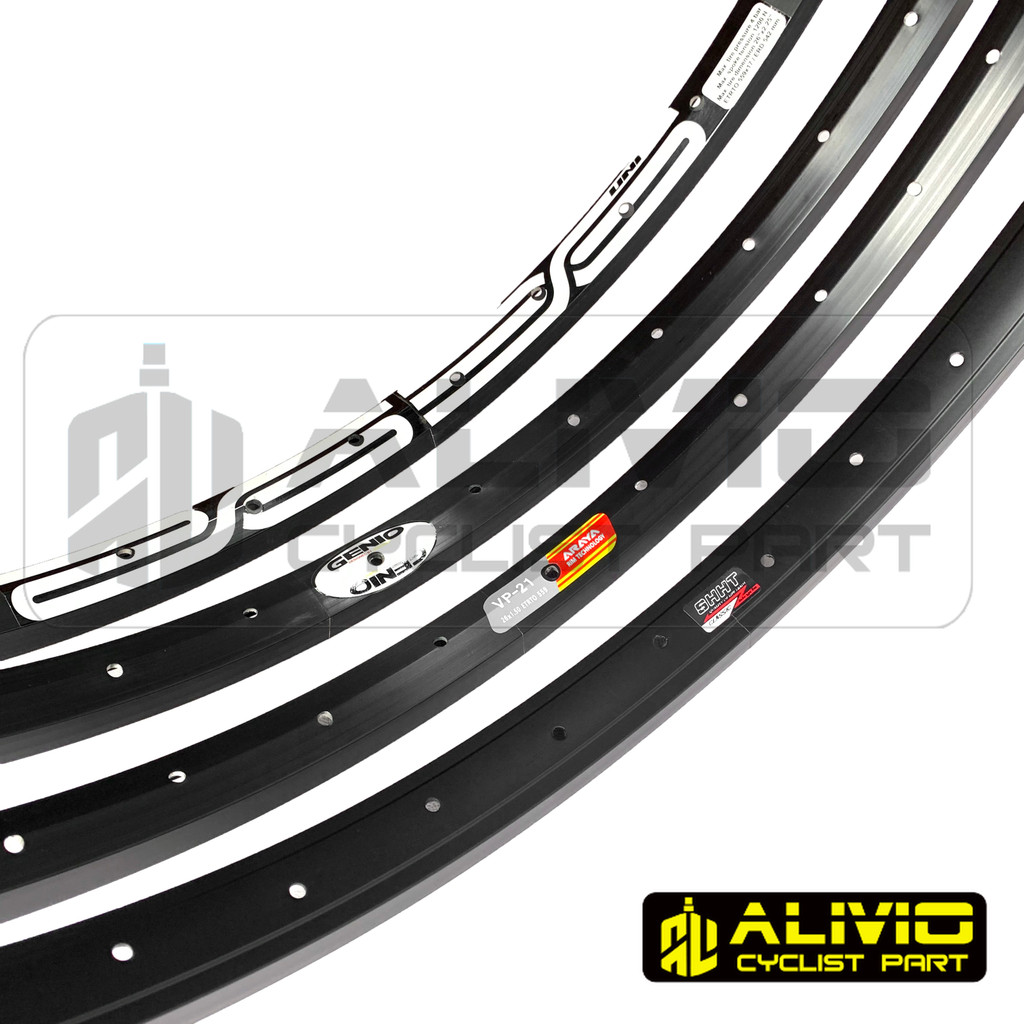 Velg Hitam Communter Bike Rims Sepeda MTB 26 X 1.50 Lubang 36 Hole Alloy Hitam Ertro 559