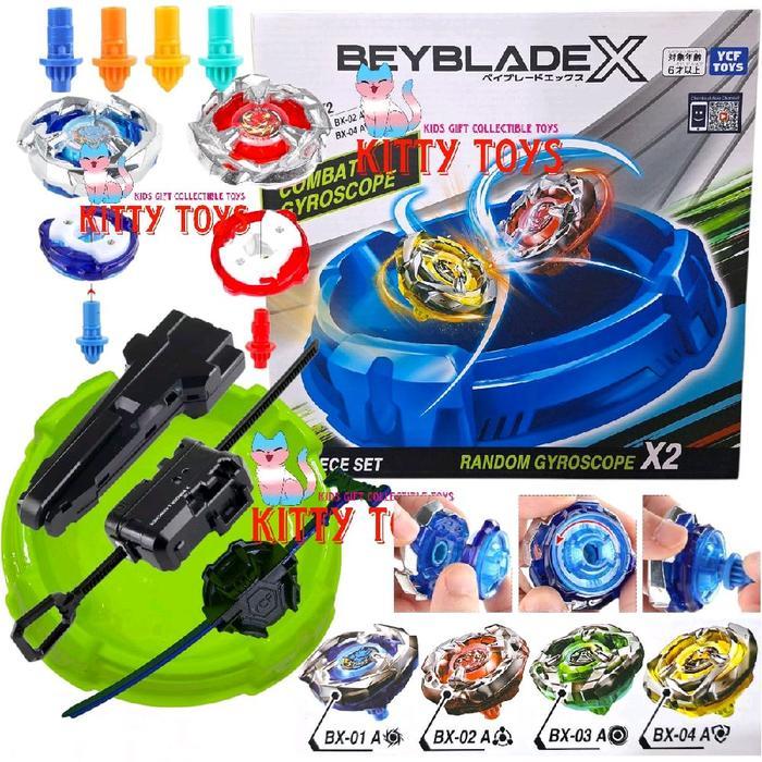 mainan gangsing bahan metal random 2pcs combat Gyroscope battle Gyro emitter