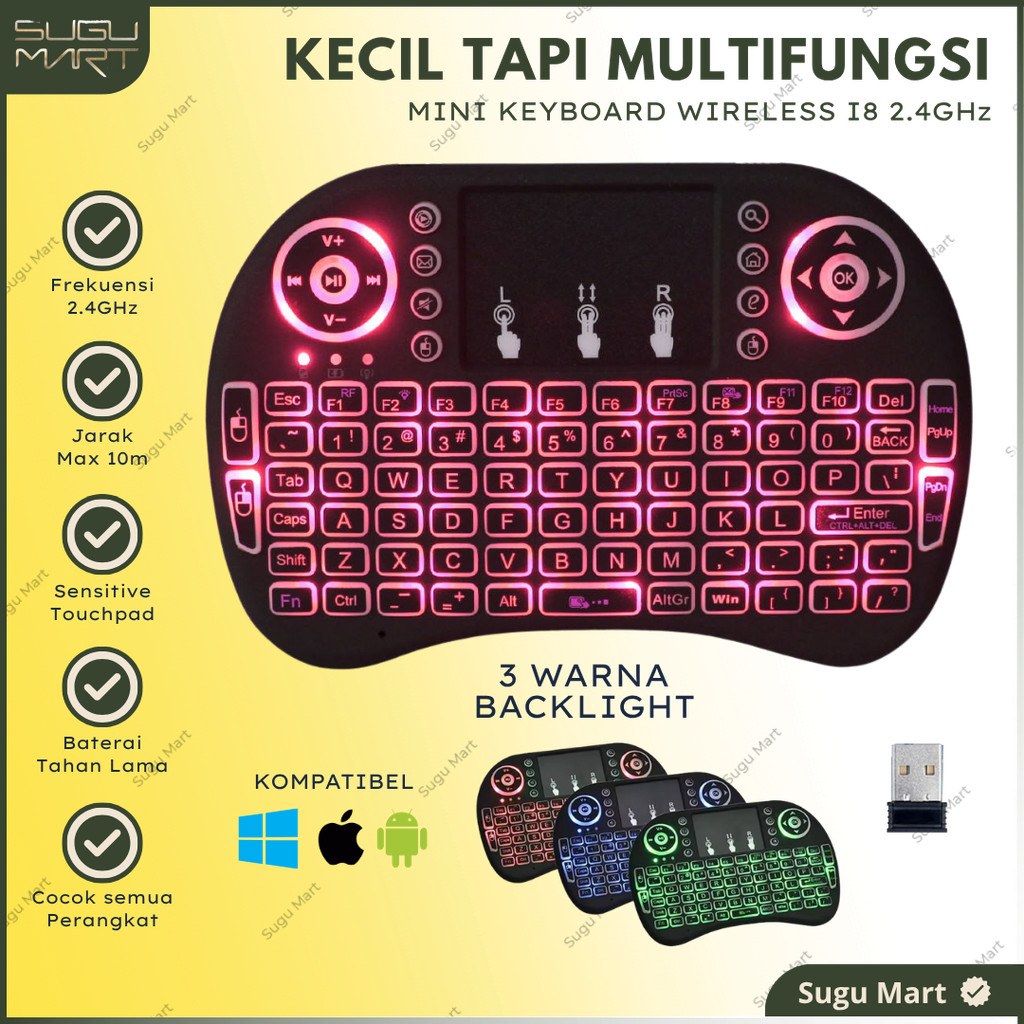 i8 Mini Keyboard | Mini Keyboard Wireless i8 | Mini Keyboard i8  Air Mouse Touchpad Remote | Backlig
