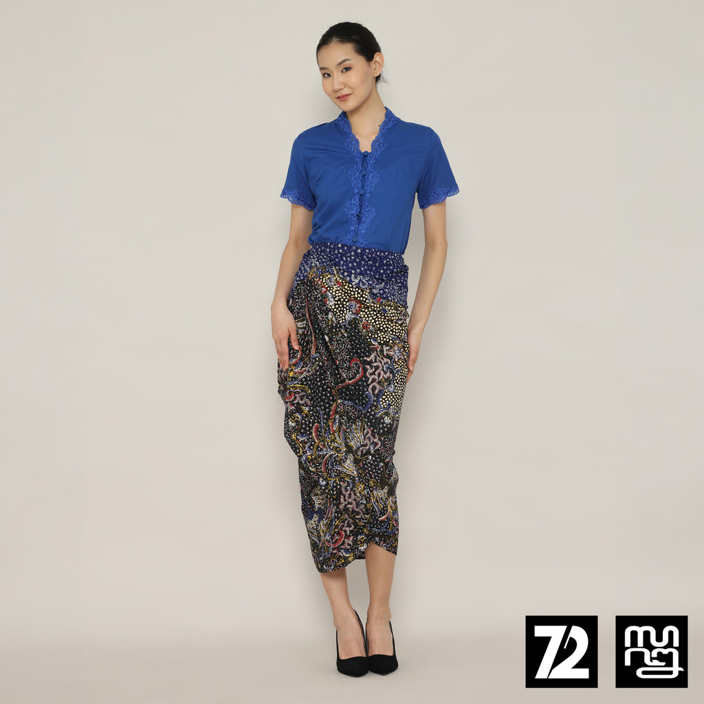 72 Batik - Rok Batik Span Skirt Lilit Kebaya Instan Modern Wanita Motif Burung Alam Abstrak Warna Hi