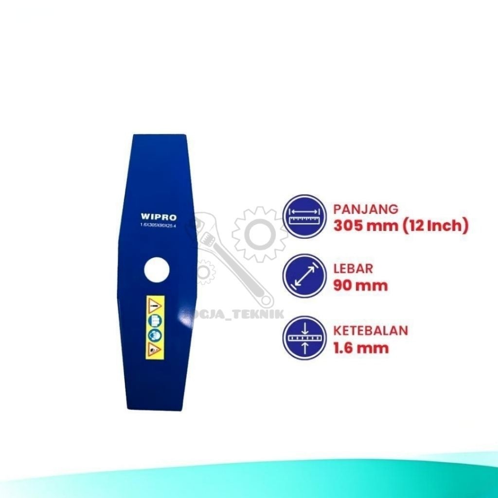 Pisau Potong Rumput Panjang BL-3T  / Grass Cutter Blade Pisau Potong Rumput 2T Panjang Wipro Origina