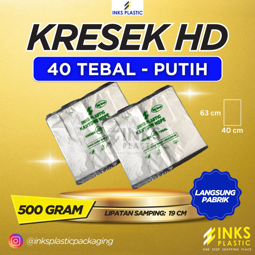 KRESEK 40 TEBAL PUTIH (500 GRAM)
