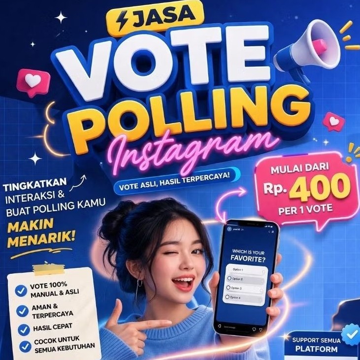 Jasa Vote IG FB TWITTER Youtube Vote Instagram Polling Semua social media bisa 