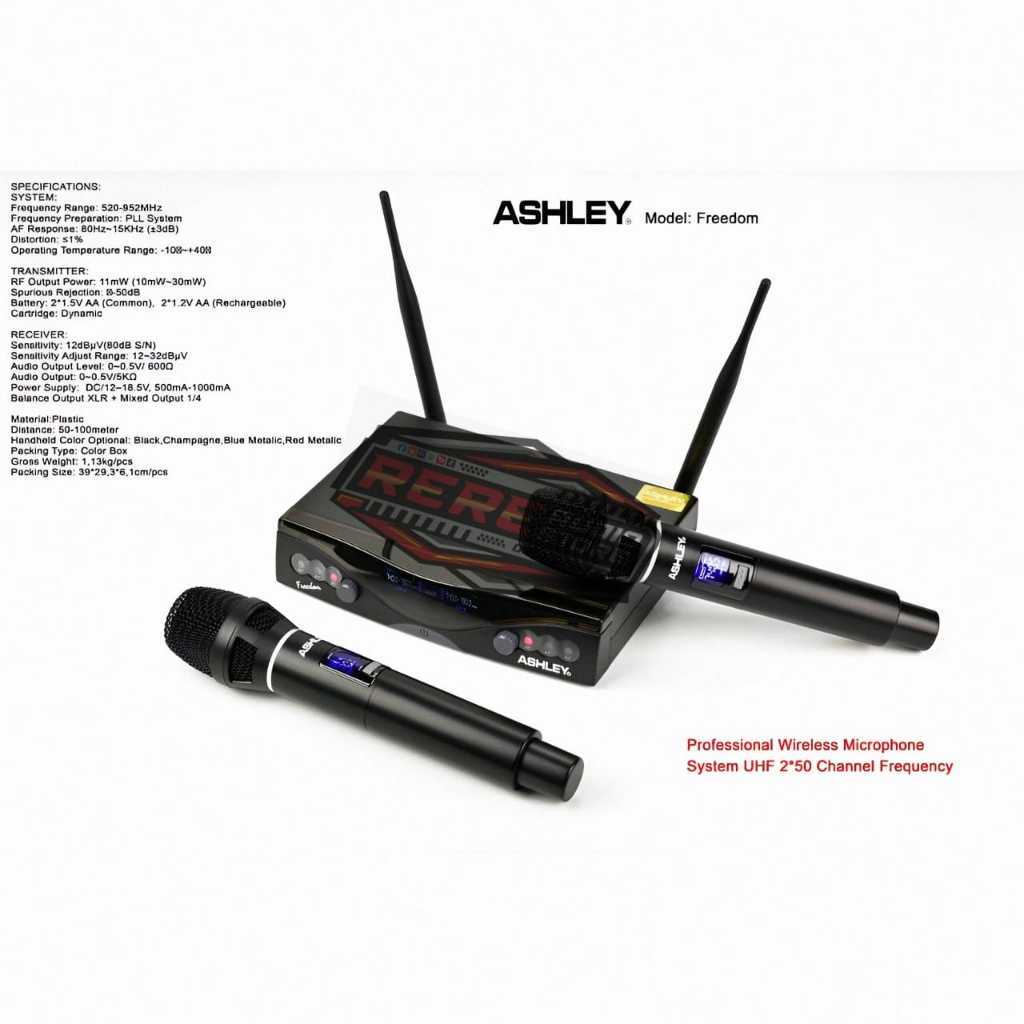 Microphone Wireles ASHLEY FREEDOM 2 Mic Original
