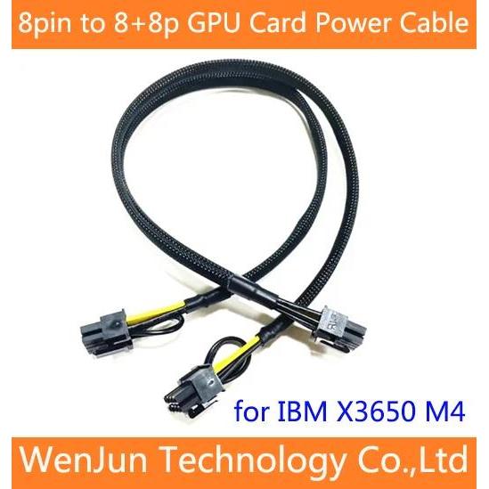 PSU 8pin Male to 2x8pin 6+2P PCI-E Video Card Power Supply Cable for IBM X3650 M4 M5 and GPU Card 20