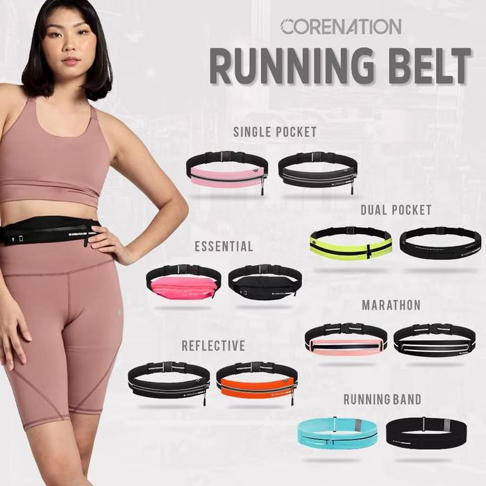 CoreNation Core Running Belt | Running Bag | Marathon - Marathon, Black