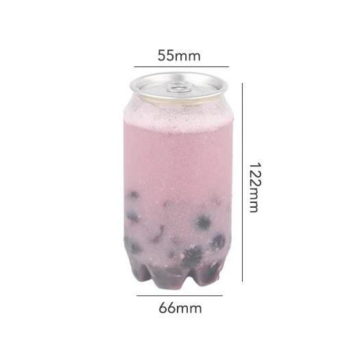 200pcs 350ml PET Transparent Can beverage popular milk tea bottles for can sealer machine juice cup 