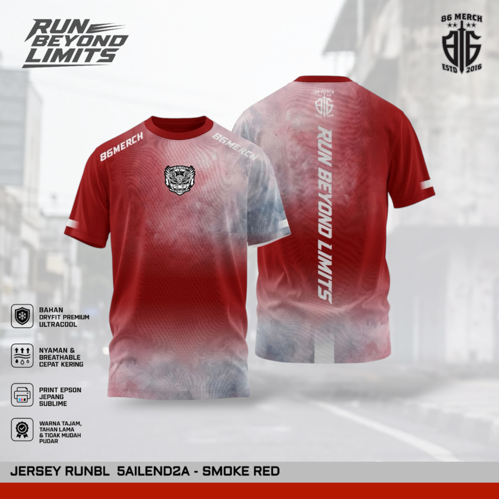 JERSEY RUNBL SAILENDRA- SMOKE RED