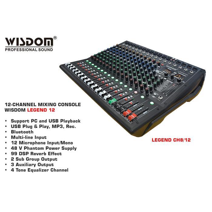 Wisdom Mixer Legend 12 12-Channel Mixer Audio Wisdom With Effect