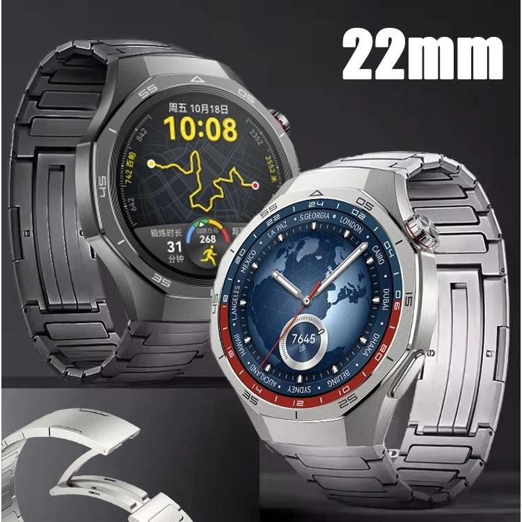 22mm Luxury Titanium Strap for Huawei Wat GT 5 Pro 46mm Metal Bracelet for Huawei Wat 3/4 Pro GT5 GT