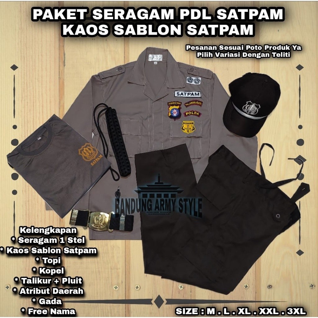 Promo Seragam security terbaru / Seragam PDL terbaru LENGKAP / Seragam Security Coklat / Seragan sec