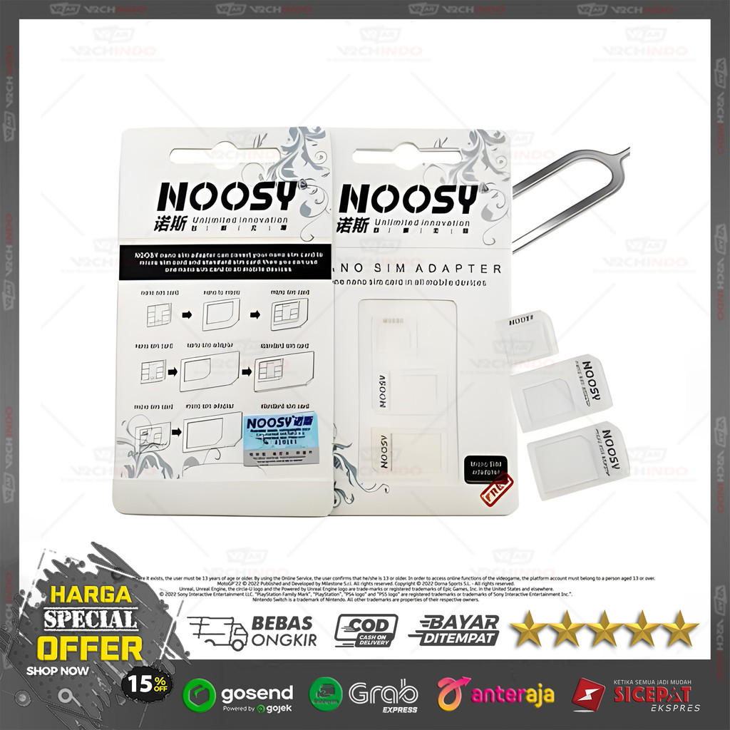 SIM Card Adapter Universal NOSSY / Converter 3 in 1 Nano Micro Standard SIM Untuk HP Android 