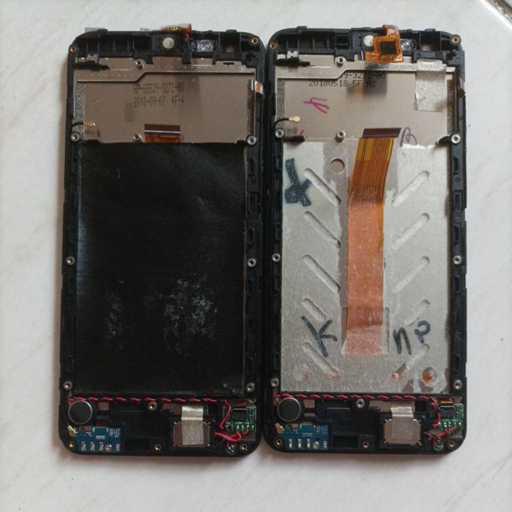 lcd+tc+frame+speaker atas bawah+vibrat+kabel antena tested hp Evercoss u6 prime XL xtream 1