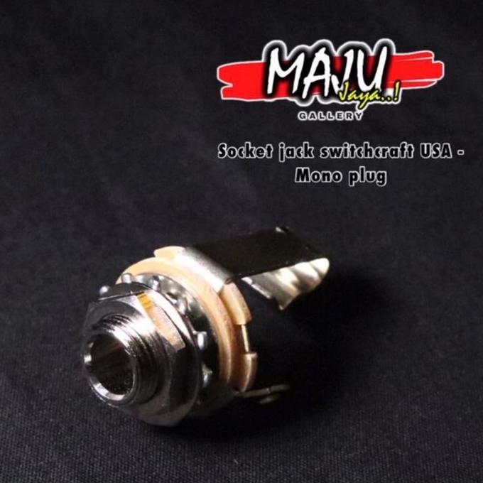 socket soket jack gitar bass elektrik switchcraft mono USA original