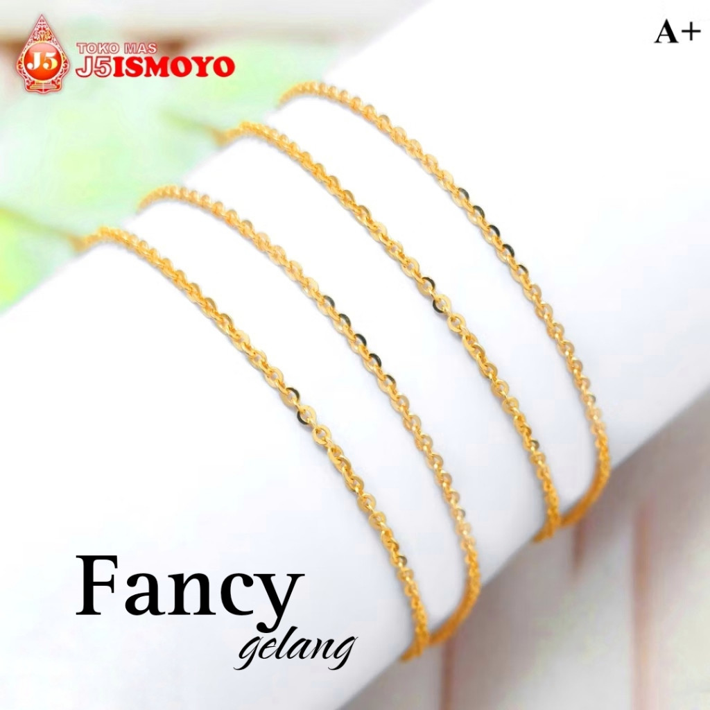 Gelang Emas Rantai Polos Fancy J5 Ismoyo