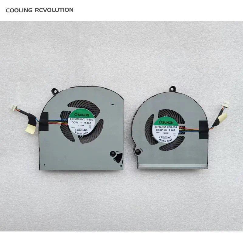 New Original Laptop CPU GPU Cooling Fan For DELL Alienware 15 R3 R4 P69F GTX1070/1080 SUNON EG75070S