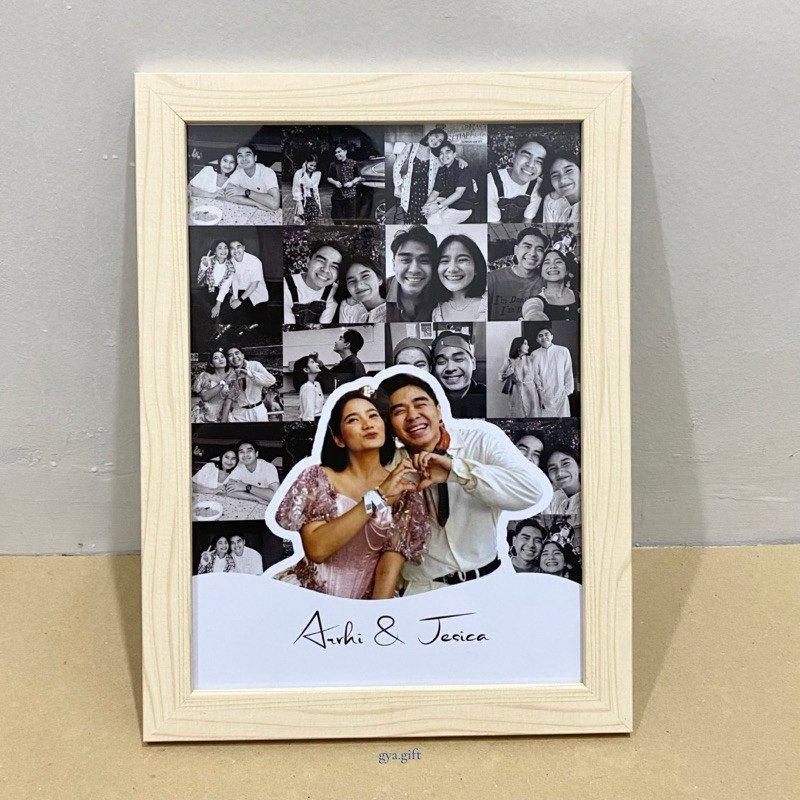 Couple Gift V.2 Gya.Gift KADO ULANG TAHUN | KADO WEDDING 3D Frame | Ucapan Selamat | Hadiah Wedding 