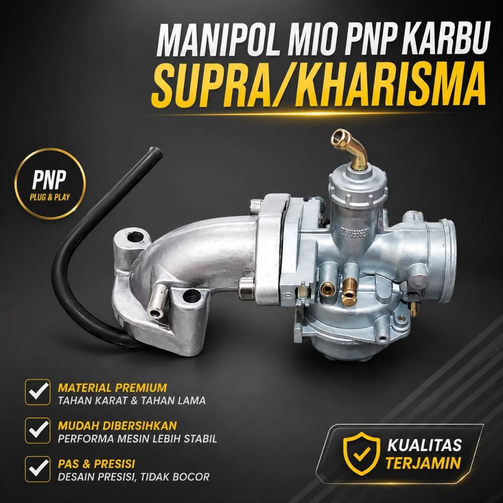 Intek Manipol Mio PNP Karbu Supra Kharisma Intake Manifold Karburator Mio PNP RedLine