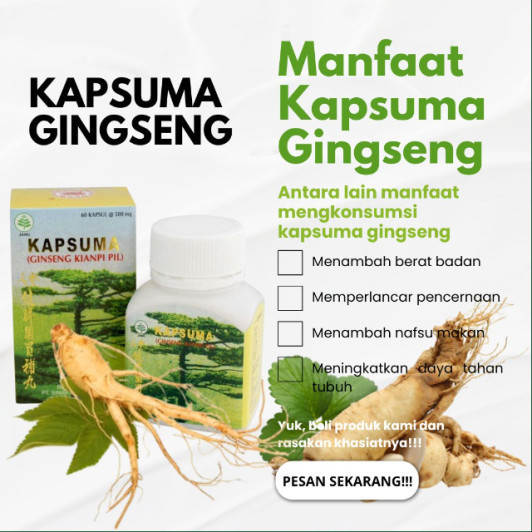KIANPI PIL ORIGINALL GINSENG Original_Kianpi Kapsuma (Ginseng Kianpi Pil) 60 Kapsul