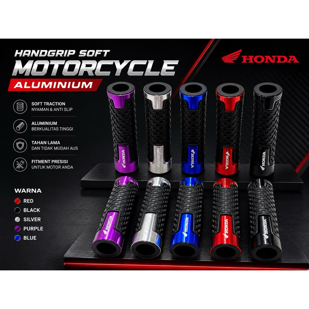 hangrip CHESS cnc ready logo HONDA & YAMAHA universal BSM FJL.variasi