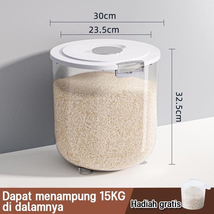 NEW PROMO Vixplorn 5/10/15KG Wadah Beras Kotak Beras /Dispenser Beras Kotak Penyimpanan Beras Rice B