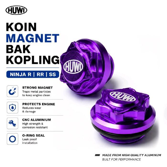Koin Magnet Bak Kopling Ninja R RR SS dengan Magnet Kuat Melindungi Mesin dari Geseran dan Kerusakan