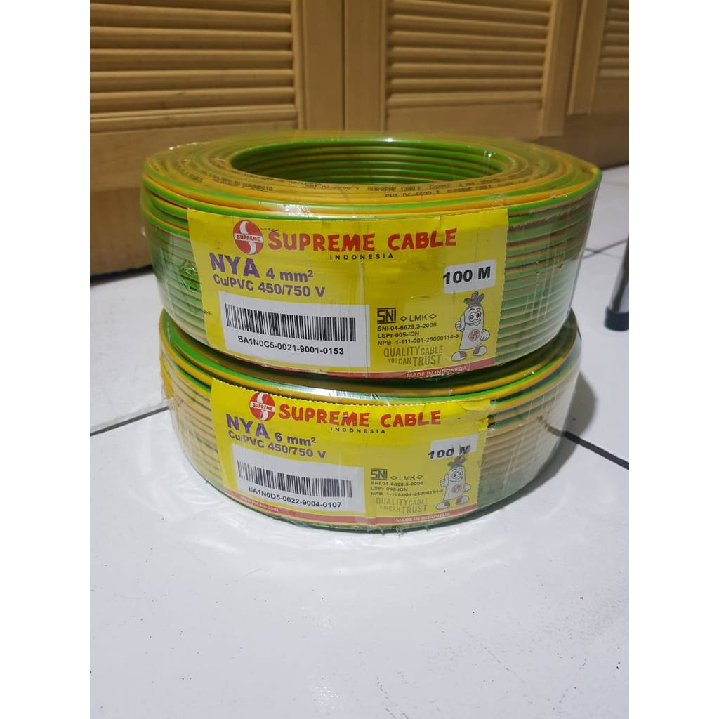 SUPREME Kabel Listrik TUNGGAL NYA 4MM 6MM