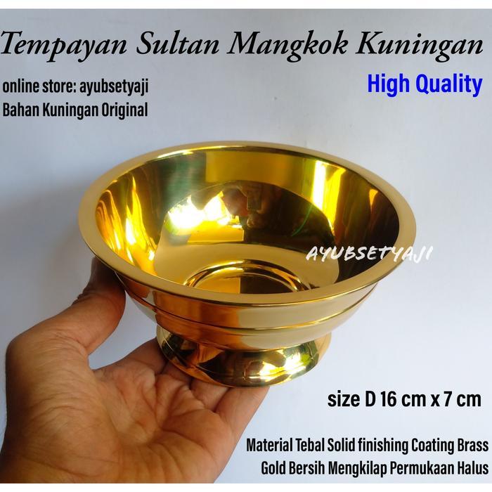 Mangkuk Kuningan Sultan 01 Tempayan air suci Cawan Bejana Kuningan HIGH QUALITY mangkok size no1 Bra